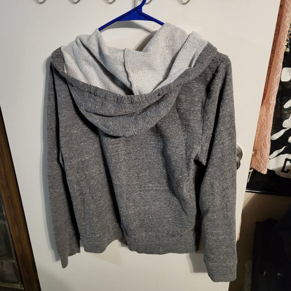 VICTORIAS SECRET PINK FULL ZIP GRAY HOODIE JACKET SZ M - Picture 2 of 4